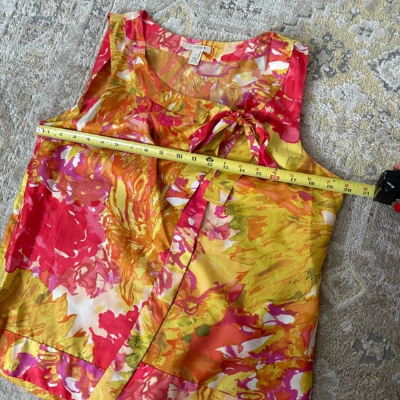 J. CREW Silk Sleeveless Watercolor Blouse - Picture 9 of 10